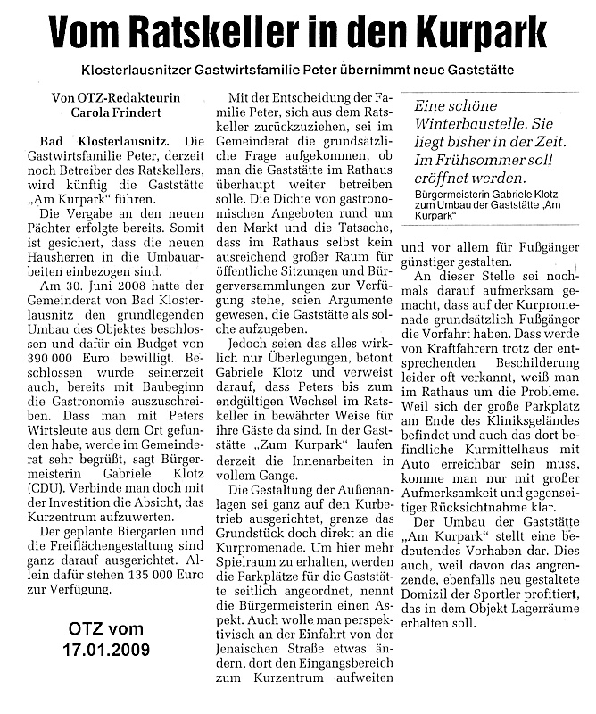 OTZ vom 17.01.2009