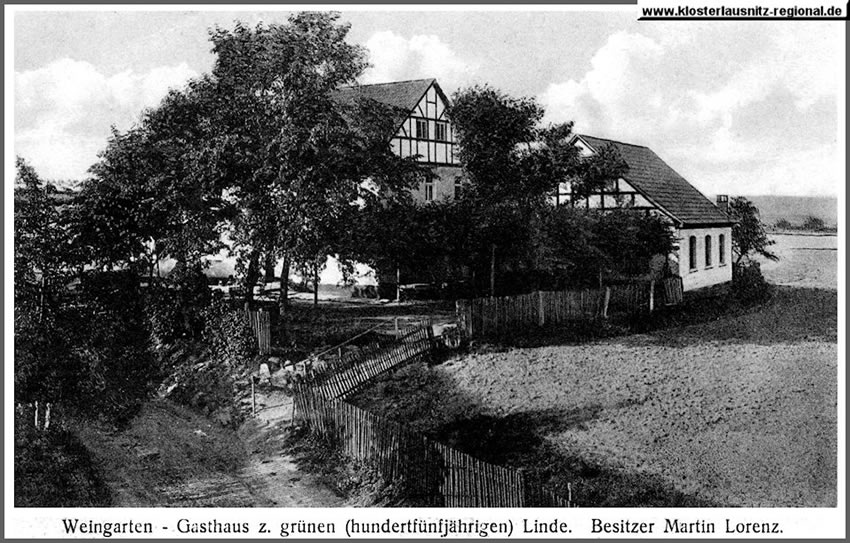 Martin Lorenz, Besitzer des Gasthofes "Zur Grünen Linde" aus Weingarten ließ für seine Gastwirtschaft eine Postkarte drucken, auf der das Datum vermerkt wurde. Weingarten wurde am 01.07.1972 in die Stadt Lichtenfels eingegliedert.