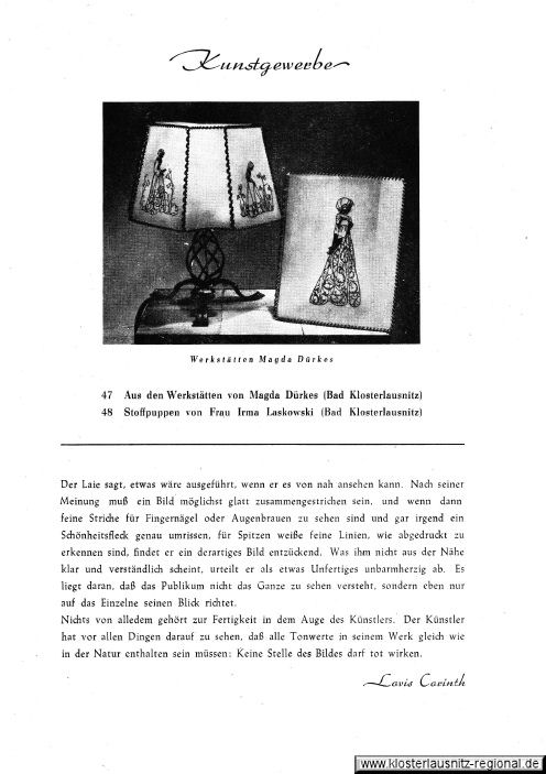 Frühjahrskunstausstellung Bad Klosterlausnitz vom 21. bis 29.03.1948