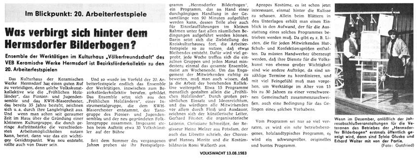 Volkswacht vom 13.08.1983