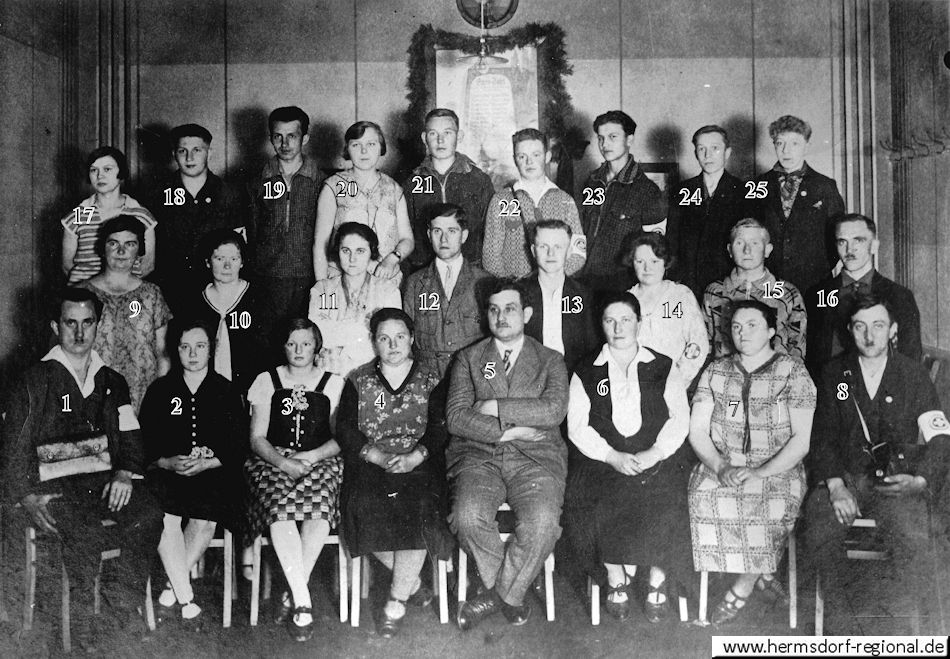 15.02.1926 - die Gründungsmitglieder der ASB - Kolonne Hermsdorf