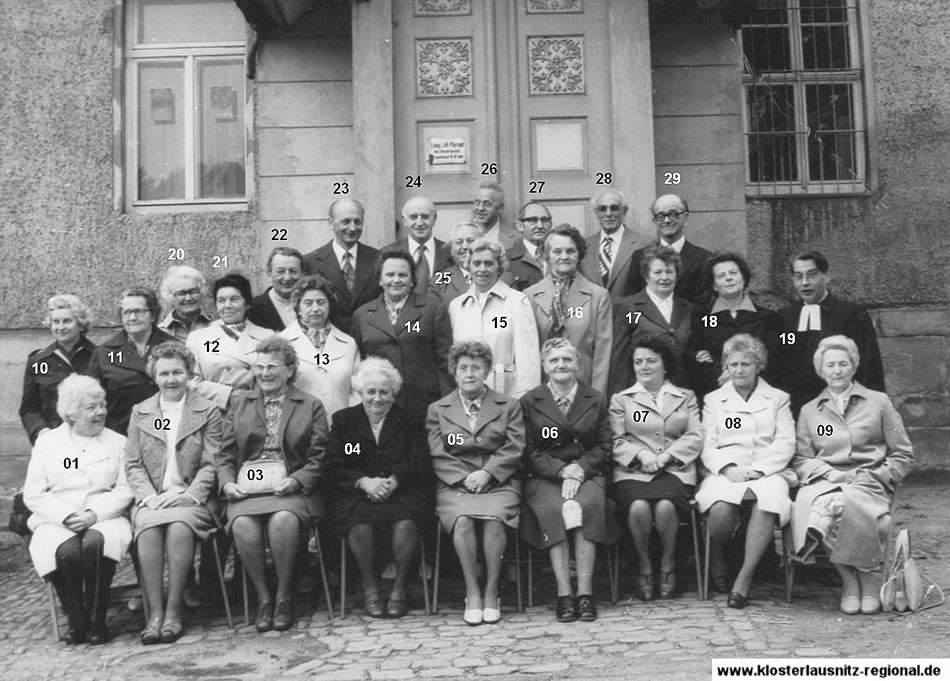 Klassenjahrgang 1921 bis 1929 Goldene Konfirmation 1979