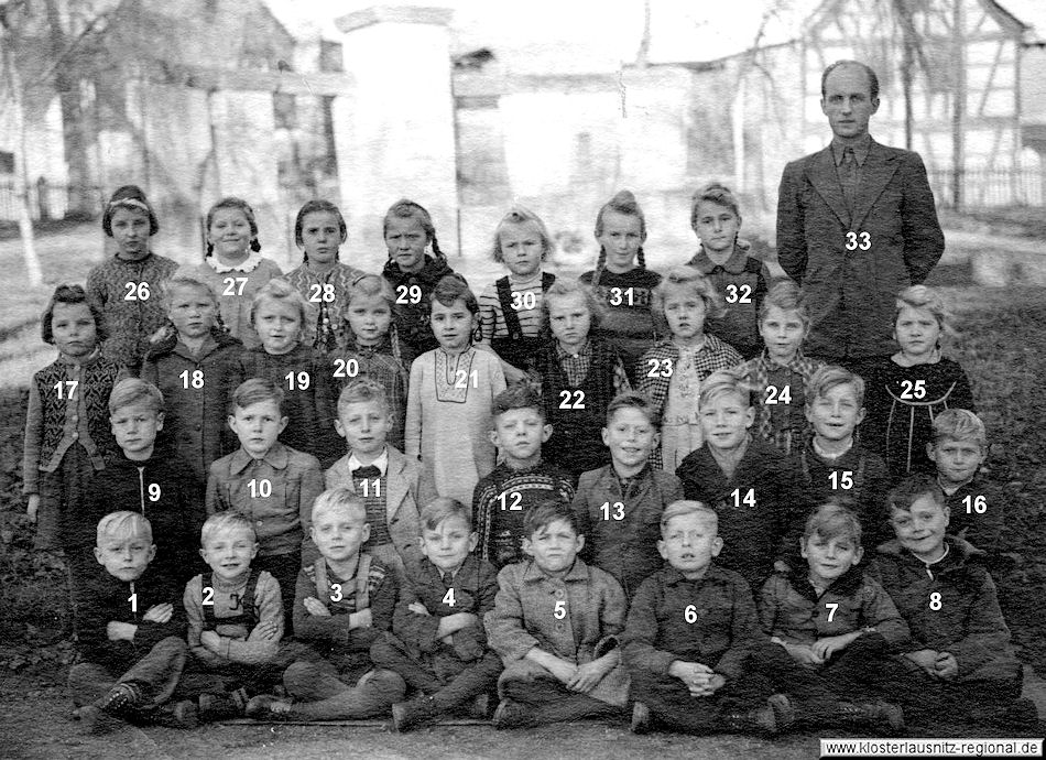 Klassenjahrgang 1948 - 1956 Foto 1950 der Klasse 2 a