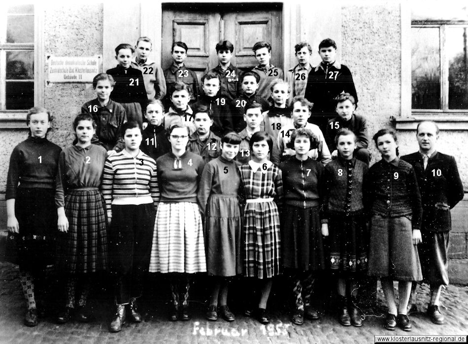 Klassenjahrgang 1950 - 1958 Foto Februar 1958