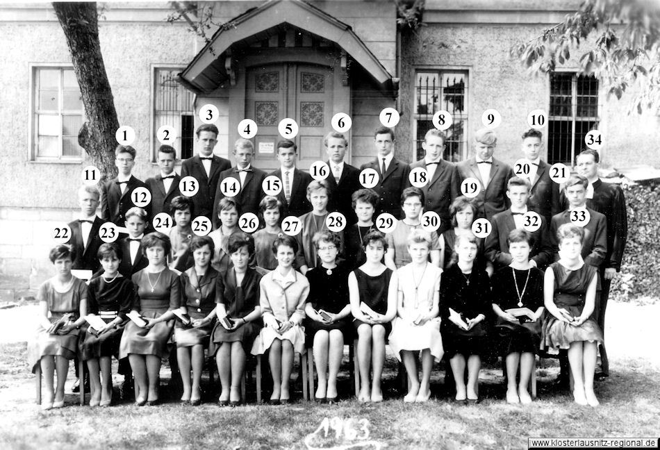 Klassenjahrgang 1955 - 1965 Foto 1963 Konfirmation 