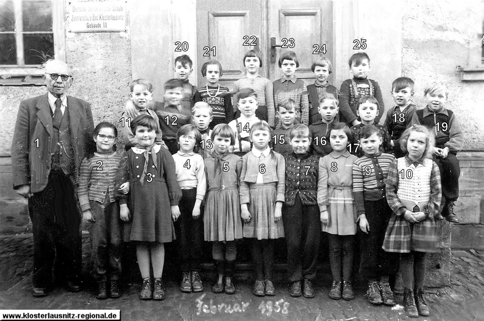 Klassenjahrgang 1956 bis 1966 Foto 1958