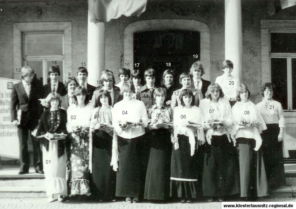 Klassenjahrgang 1972 – 1982, Foto: Jugendweihe 03.05.1980, Klasse 8b