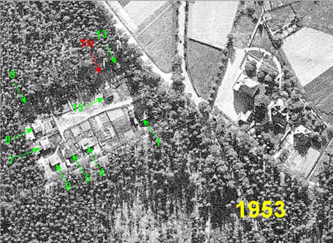 Ausschnitt aus Luftbildern von 1953